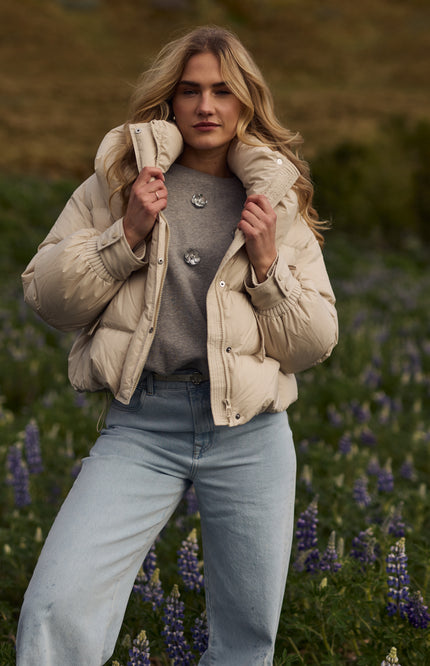 Nukus Jacket Emilia Sand NKF13075 Stretchshop.nl