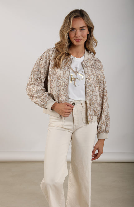 Nukus Jacket Ginny Paillet Sand NKS13083 Stretchshop.nl