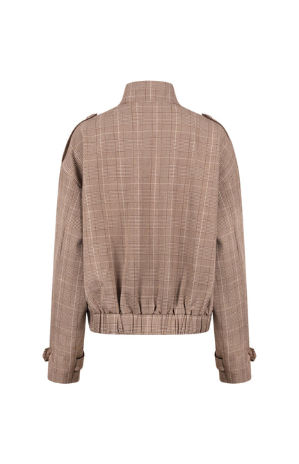 Jacket Hope Check Toffee NKF13111