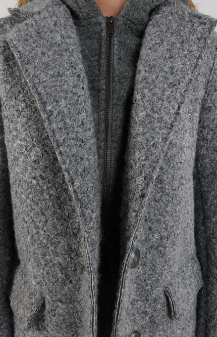 Nukus Jacket Inna Boucle Antracite NKF12003 Stretchshop.nl