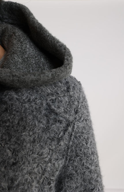 Nukus Jacket Inna Boucle Antracite NKF12003 Stretchshop.nl