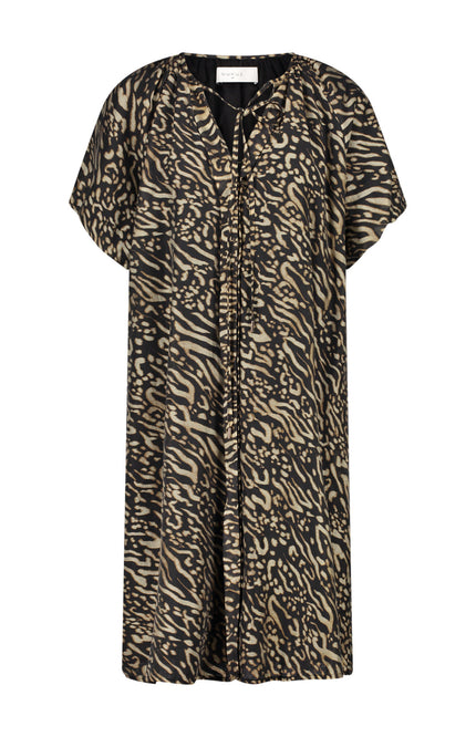 Nukus Jurk Rianna Black Sand NKS14013 Stretchshop.nl