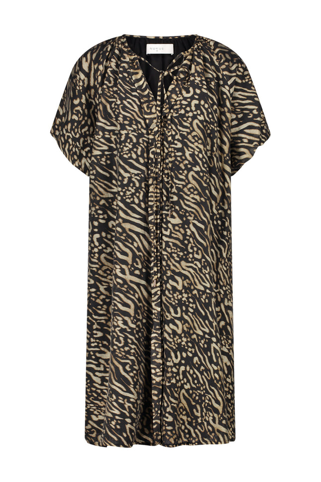 Nukus Jurk Rianna Black Sand NKS14013 Stretchshop.nl