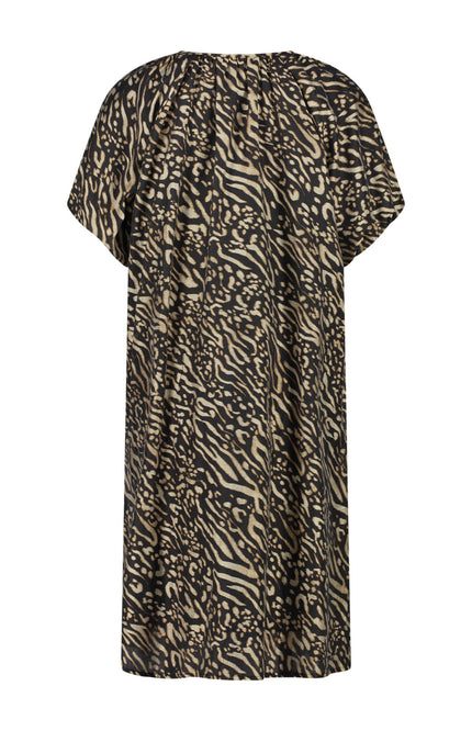 Nukus Jurk Rianna Black Sand NKS14013 Stretchshop.nl