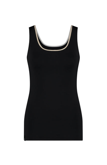 Nukus Juba singlet black SS23106 Stretchshop.nl