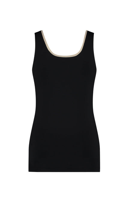 Nukus Juba singlet black SS23106 Stretchshop.nl