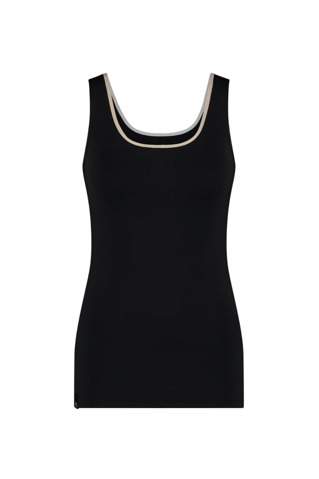 Nukus Juba singlet black SS23106 Stretchshop.nl