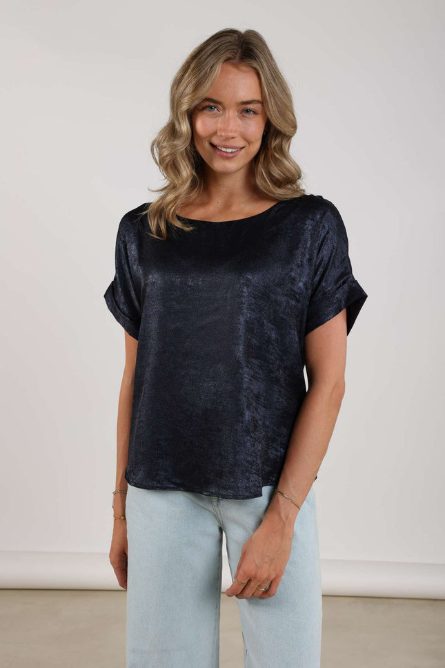 Nukus Top Irene Navy NKF01024 Stretchshop.nl