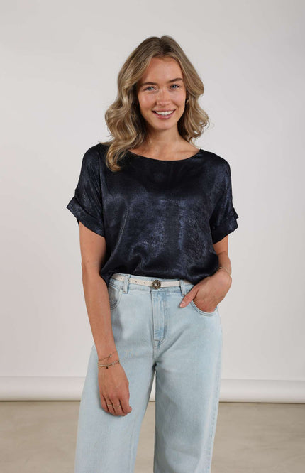 Nukus Top Irene Navy NKF01024 Stretchshop.nl