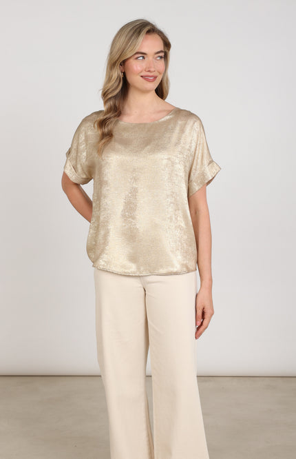 Top Irene Shiny Gold NKF01024
