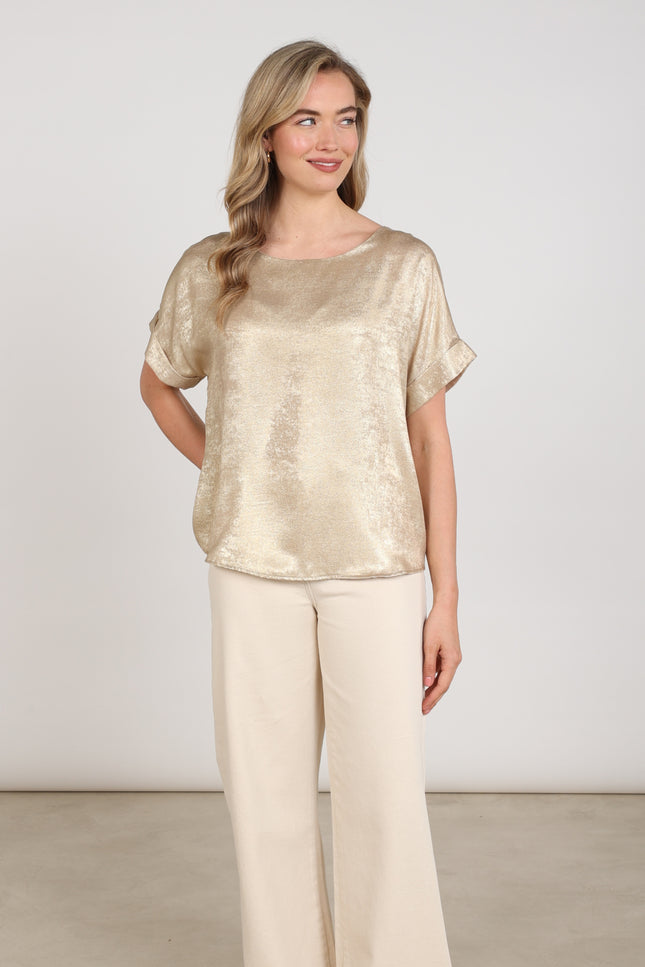 Top Irene Shiny Gold NKF01024