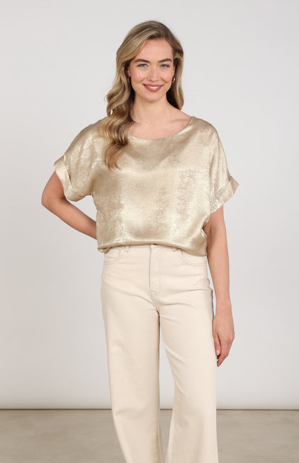 Top Irene Shiny Gold NKF01024