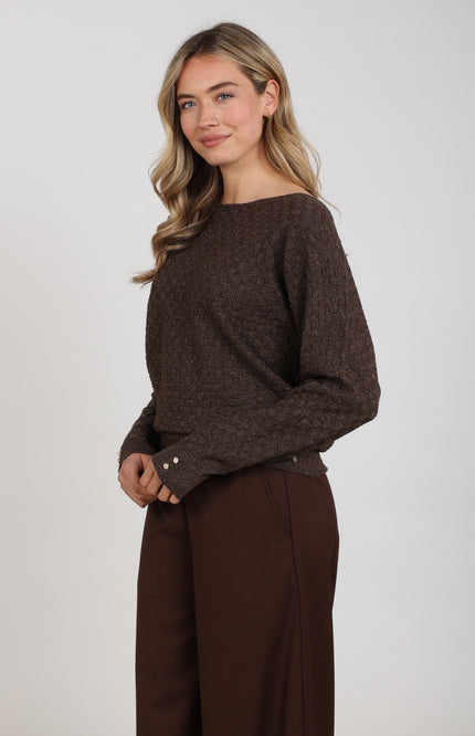 Top Kento Lurex Chocolate NKF01062
