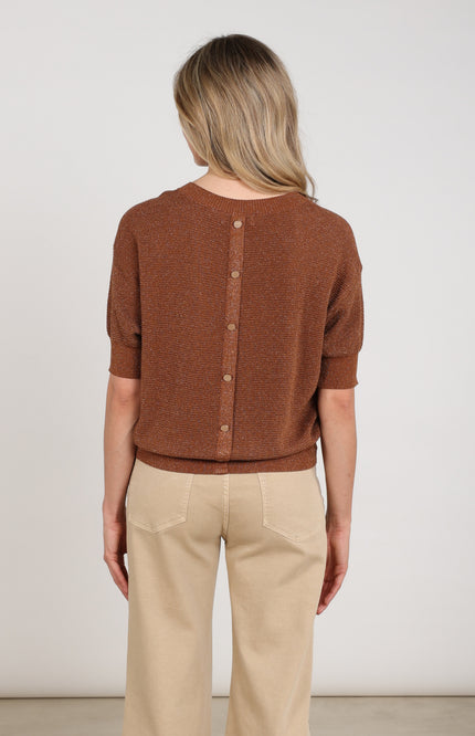 Top Kinty Lurex Espresso NKF01068