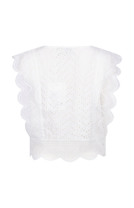 Nukus Top Melania Offwhite NKS01189 Stretchshop.nl