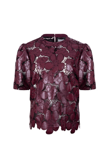Top Nicole Flower PU Cherry NKF01066