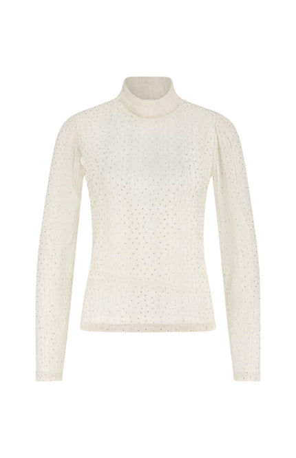 Nukus Top Puck Strass Offwhite NKF01001 Stretchshop.nl
