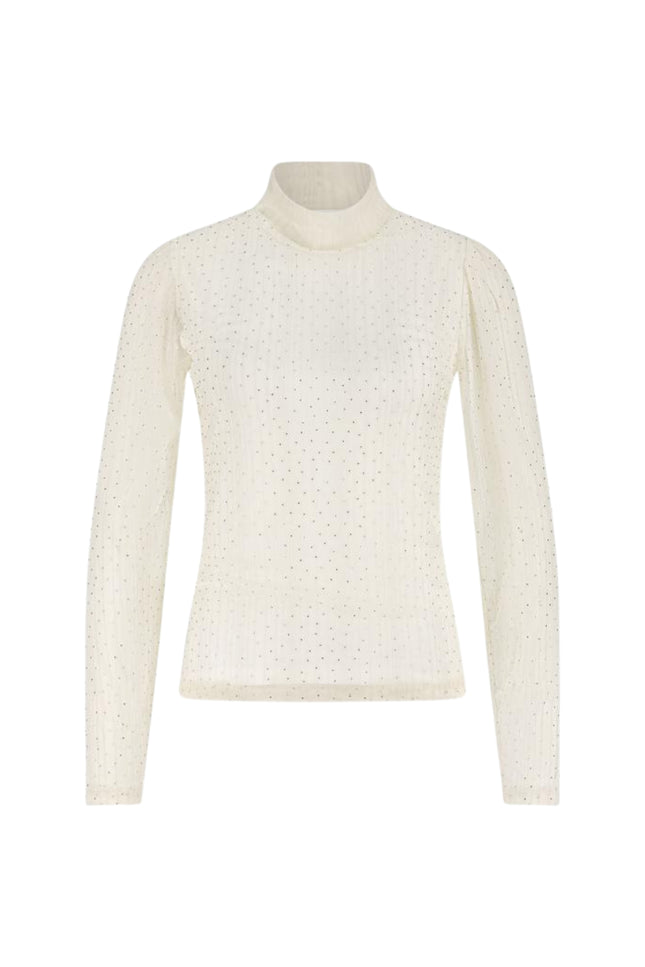 Nukus Top Puck Strass Offwhite NKF01001 Stretchshop.nl