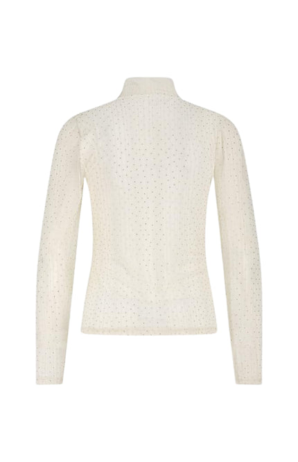 Nukus Top Puck Strass Offwhite NKF01001 Stretchshop.nl
