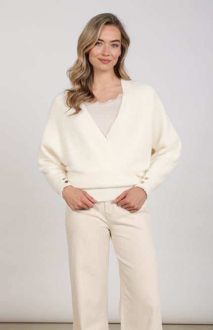 Trui Beau Wrap Offwhite NKF03081