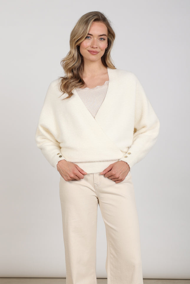 Trui Beau Wrap Offwhite NKF03081