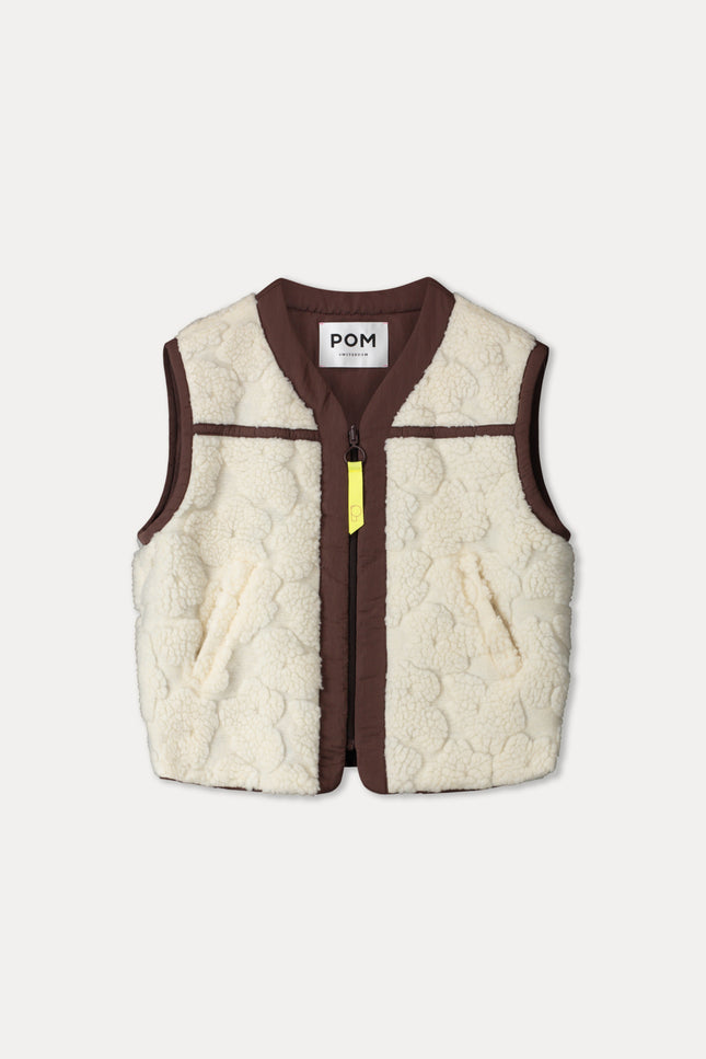 POM Amsterdam Gilet Gigi Ecru SP9665 Stretchshop.nl