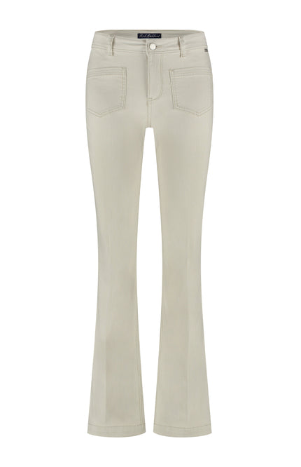 Red Button Broek Babette Patchpockets Denim Stripe Sand SRB4476 L33 Stretchshop.nl
