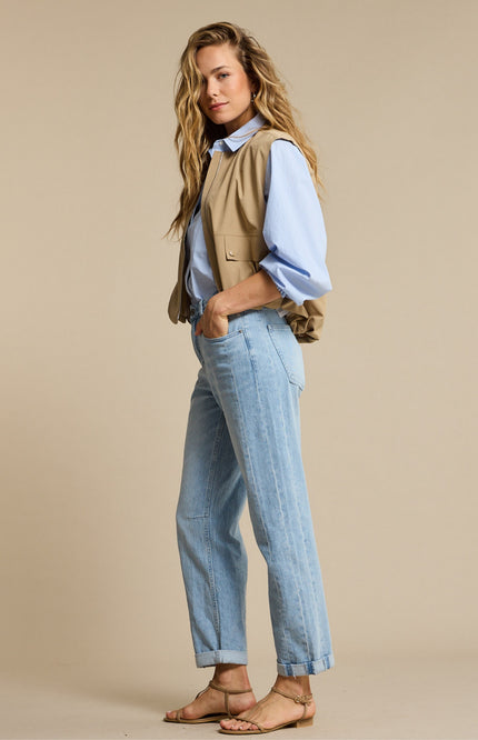 Red Button Broek Caitlina Sidepatch Light Blue SRB4824 Stretchshop.nl