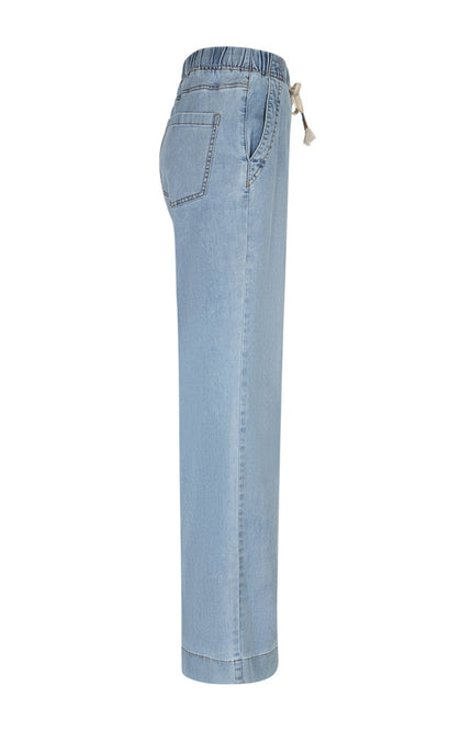 Red Button Broek Colette Elastic Waistband Denim Light Stone SRB4758 L33 Stretchshop.nl