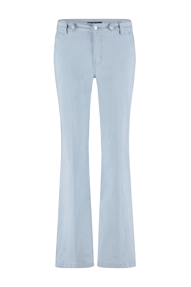 Red Button Broek Colette & Loops Denim Stripe Bleachblue SRB4418 Stretchshop.nl