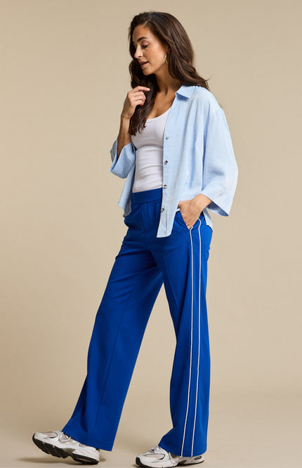 Red Button Broek Colette Punta Piping Cobalt SRB4751 L33 Stretchshop.nl