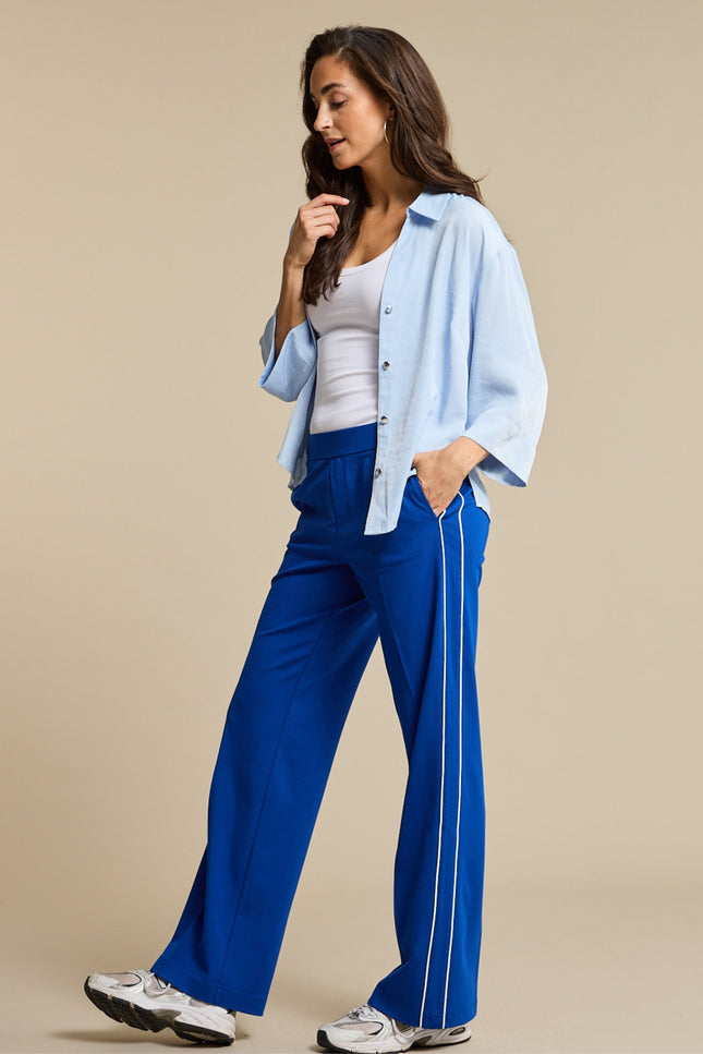 Red Button Broek Colette Punta Piping Cobalt SRB4751 L33 Stretchshop.nl