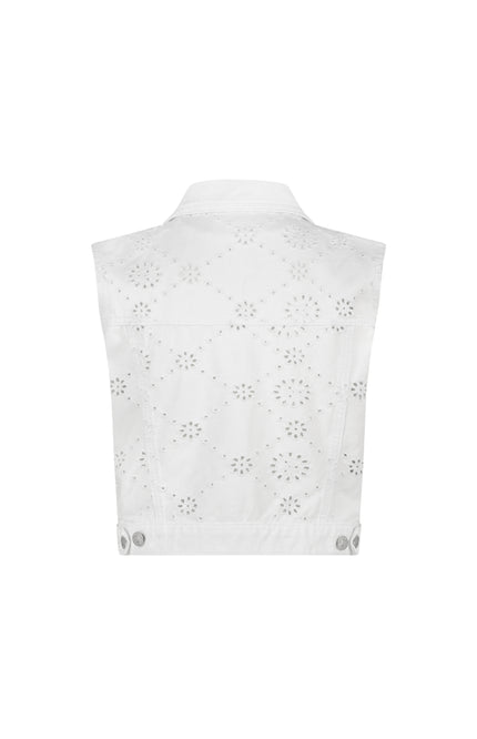 Red Button Gilet Joekie Broderie White SRB4565 Stretchshop.nl