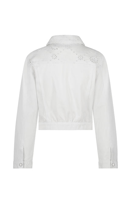 Red Button Jacket Shelly Broderie White SRB4437 Stretchshop.nl