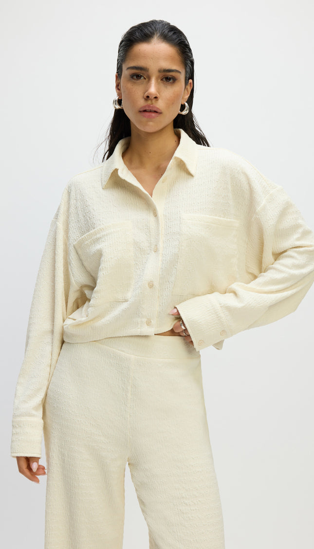 Refined Department Blouse Lyloe Cropped Creamy White R2503954683 Stretchshop.nl