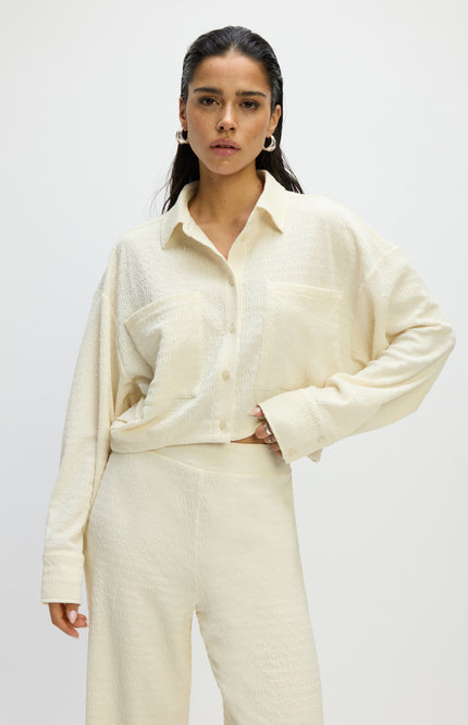 Refined Department Blouse Lyloe Cropped Creamy White R2503954683 Stretchshop.nl