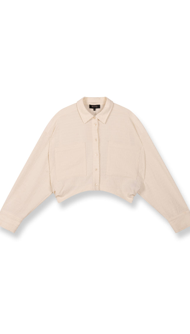 Refined Department Blouse Lyloe Cropped Creamy White R2503954683 Stretchshop.nl