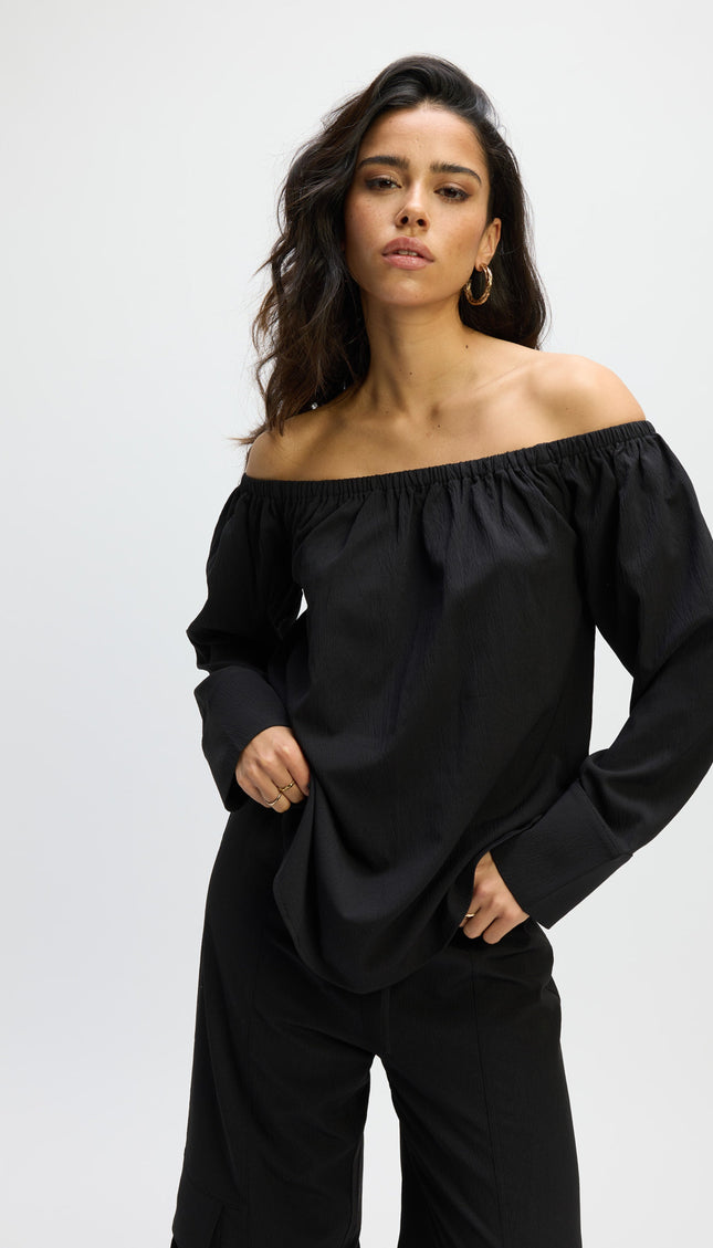 Refined Department Blouse Montana Offshoulder Black R2502957618 Stretchshop.nl