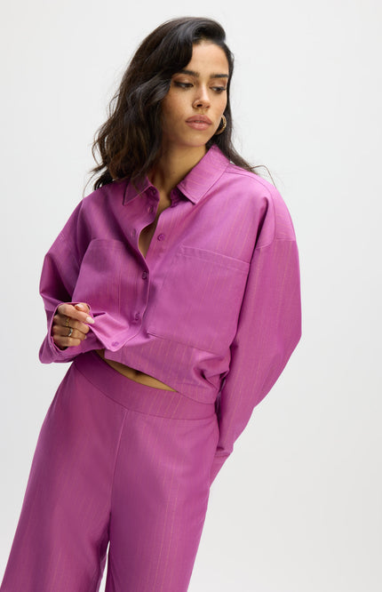 Refined Department Broek Nova Wide Leg Purple R2502156598 Stretchshop.nl
