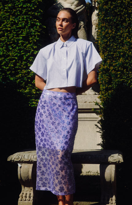 Refined Department Rok Jayla Flower Midi Lilac R2506252792 Stretchshop.nl