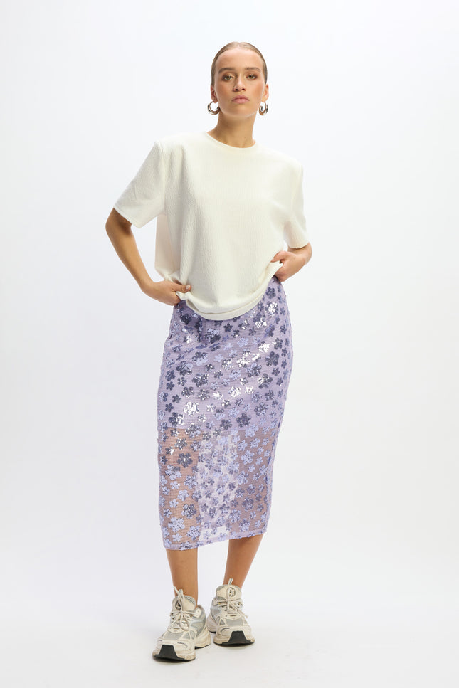 Refined Department Rok Jayla Flower Midi Lilac R2506252792 Stretchshop.nl