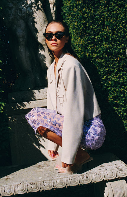 Refined Department Rok Jayla Flower Midi Lilac R2506252792 Stretchshop.nl