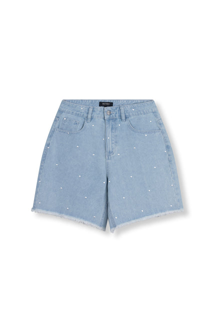 Refined Department Short Fay Blue Denim R2508275692 Stretchshop.nl