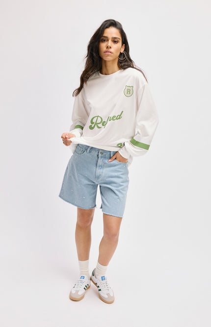 Refined Department Short Fay Blue Denim R2508275692 Stretchshop.nl