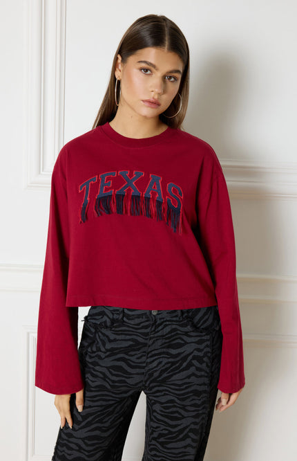 Refined Department Sweater Stevie Cropped Bordeaux Stretchshop.nl