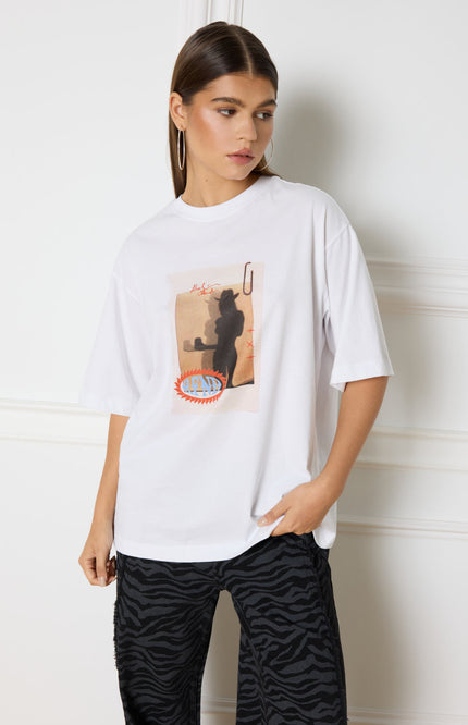 Refined Department T-shirt Maggy Oversized White Stretchshop.nl