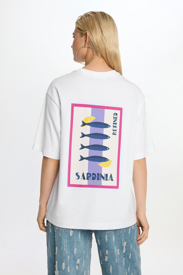 Refined Department T-shirt Maggy Oversized White R2506710807 Stretchshop.nl