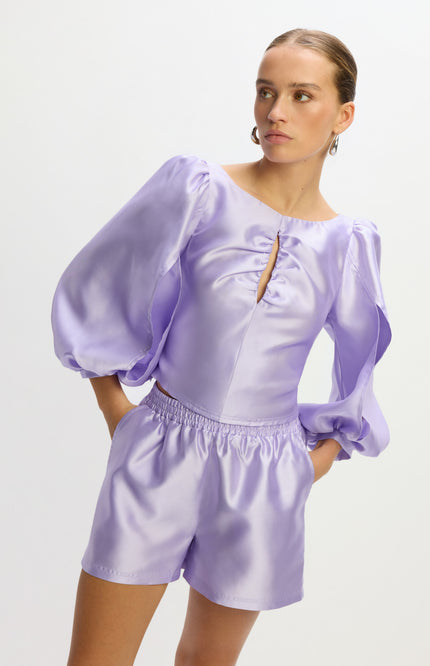 Refined Department Top Nala Satin Lilac R2506855800 Stretchshop.nl