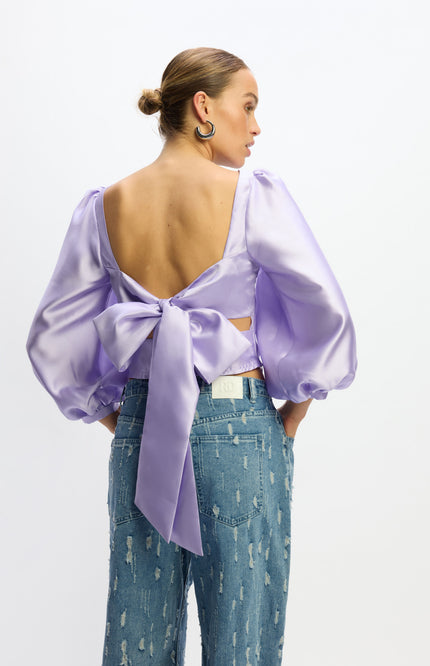 Refined Department Top Nala Satin Lilac R2506855800 Stretchshop.nl