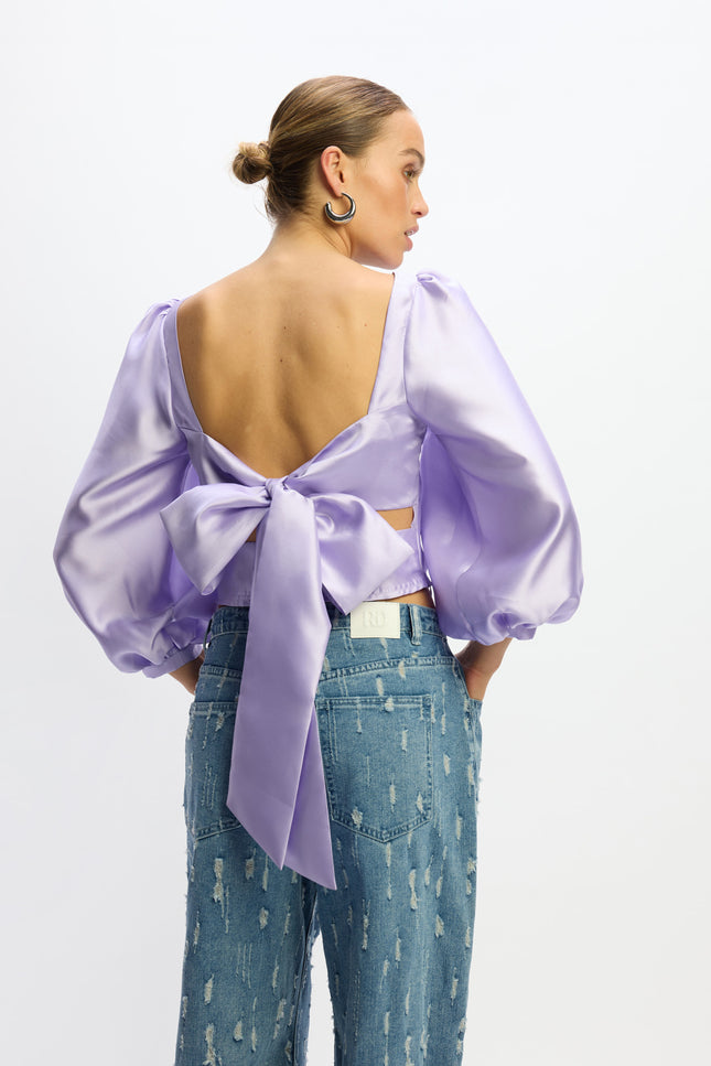 Refined Department Top Nala Satin Lilac R2506855800 Stretchshop.nl